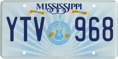 MS license plate YTV968