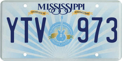 MS license plate YTV973