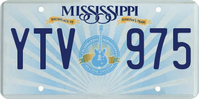 MS license plate YTV975