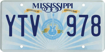 MS license plate YTV978