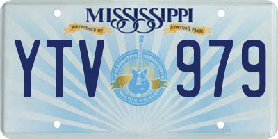 MS license plate YTV979