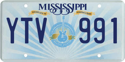 MS license plate YTV991