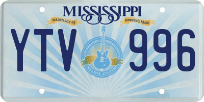 MS license plate YTV996