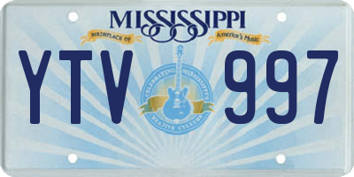 MS license plate YTV997