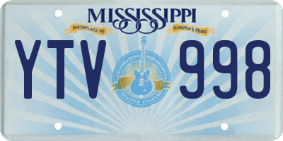 MS license plate YTV998