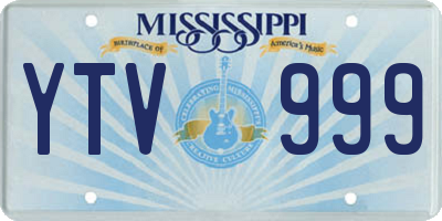 MS license plate YTV999