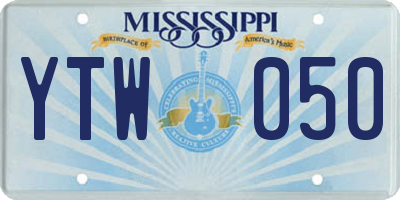 MS license plate YTW050