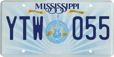 MS license plate YTW055