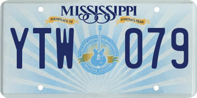 MS license plate YTW079