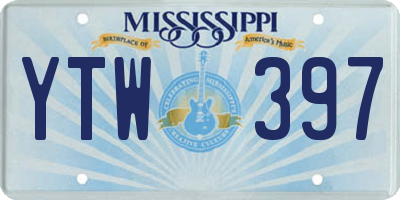 MS license plate YTW397
