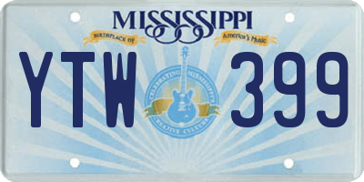 MS license plate YTW399