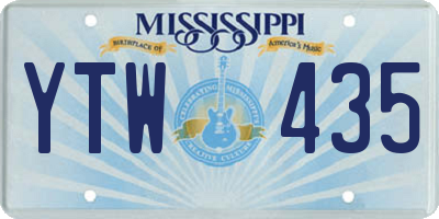 MS license plate YTW435
