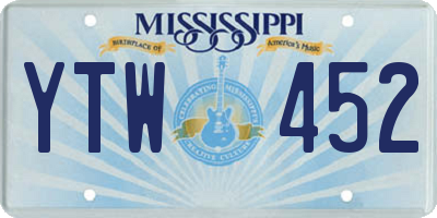 MS license plate YTW452