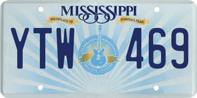 MS license plate YTW469