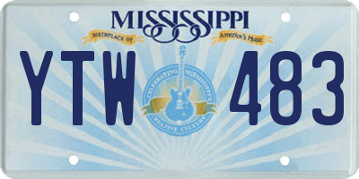 MS license plate YTW483