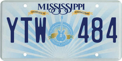 MS license plate YTW484