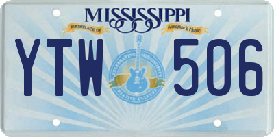 MS license plate YTW506