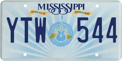 MS license plate YTW544