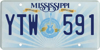 MS license plate YTW591