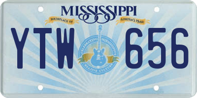 MS license plate YTW656