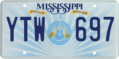 MS license plate YTW697