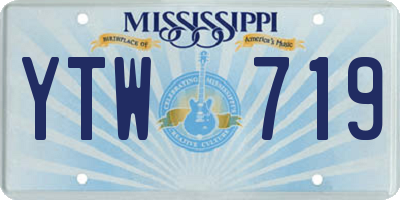 MS license plate YTW719