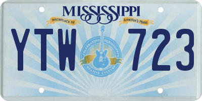 MS license plate YTW723
