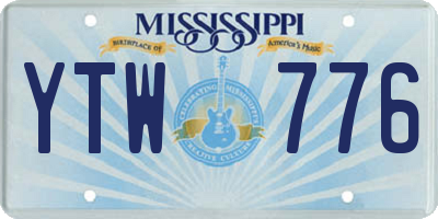 MS license plate YTW776