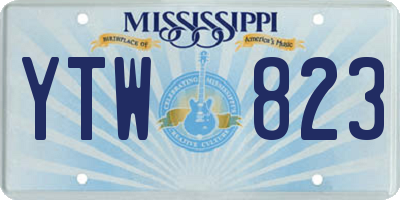 MS license plate YTW823