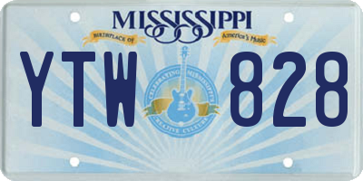 MS license plate YTW828