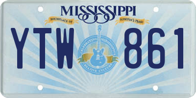 MS license plate YTW861