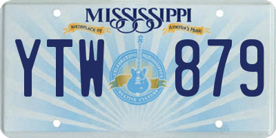 MS license plate YTW879