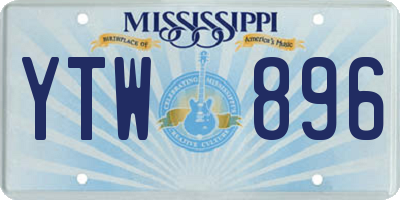 MS license plate YTW896