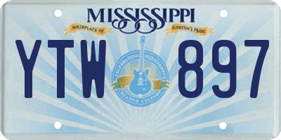 MS license plate YTW897