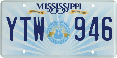 MS license plate YTW946