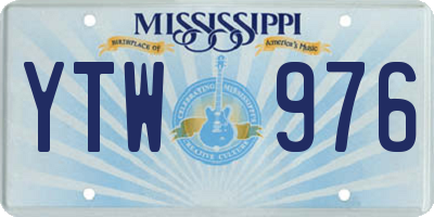 MS license plate YTW976