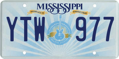 MS license plate YTW977