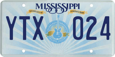 MS license plate YTX024