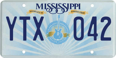 MS license plate YTX042