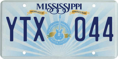 MS license plate YTX044