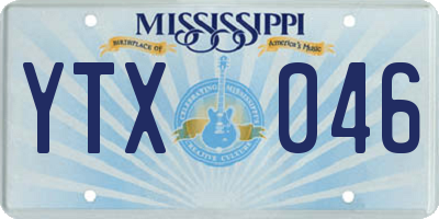 MS license plate YTX046