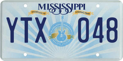 MS license plate YTX048