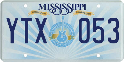 MS license plate YTX053