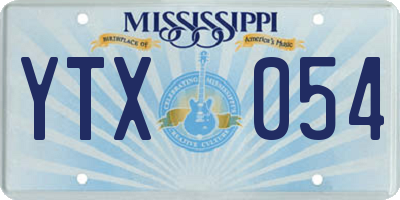 MS license plate YTX054