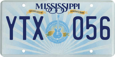 MS license plate YTX056