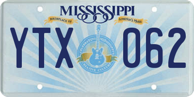 MS license plate YTX062