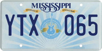 MS license plate YTX065
