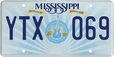 MS license plate YTX069