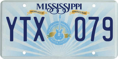 MS license plate YTX079