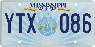 MS license plate YTX086